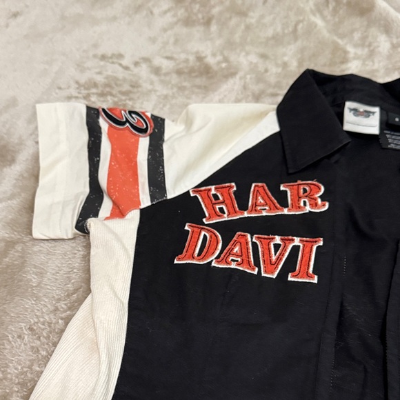 Harley-Davidson Black and White Racing Shirt - Picture 4 of 5